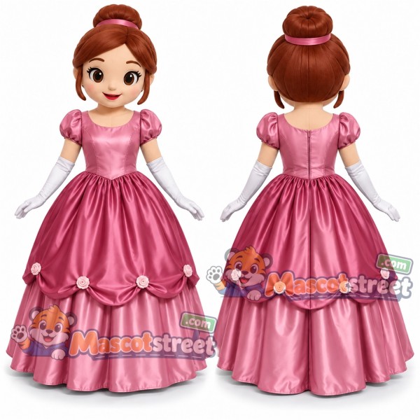 Princess Mascot Costume with Pink Gown