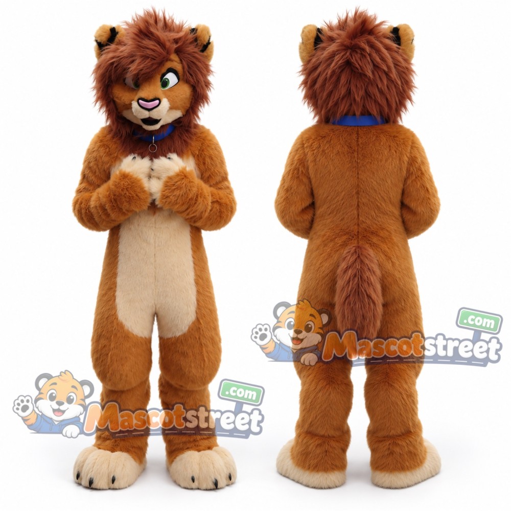 Brown Lion Mascot Costume Brown Lion Mascot Costume