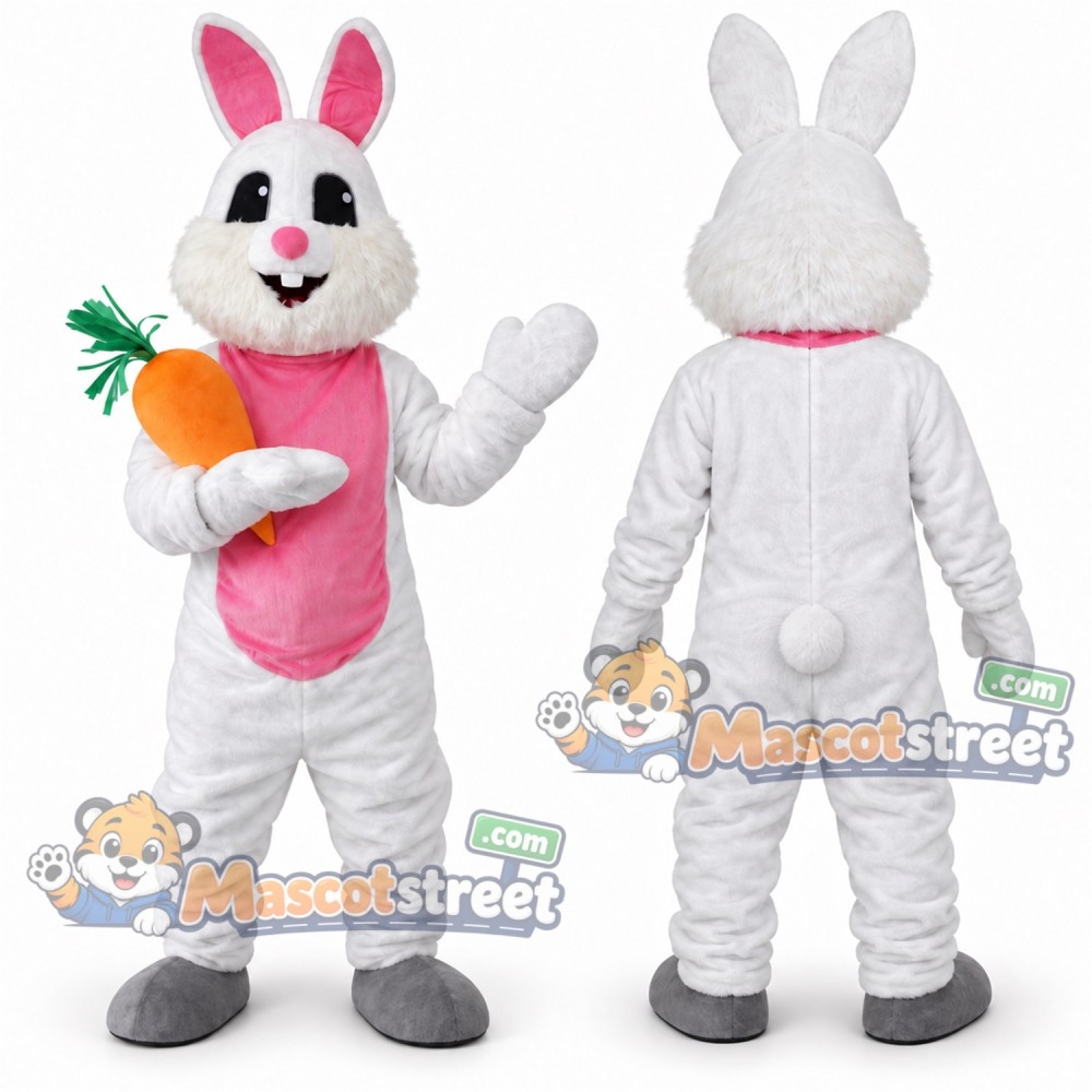White Rabbit Mascot Costume White Rabbit Mascot Costume