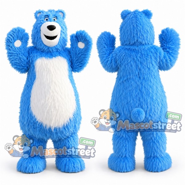 Blue Bear Mascot Costume