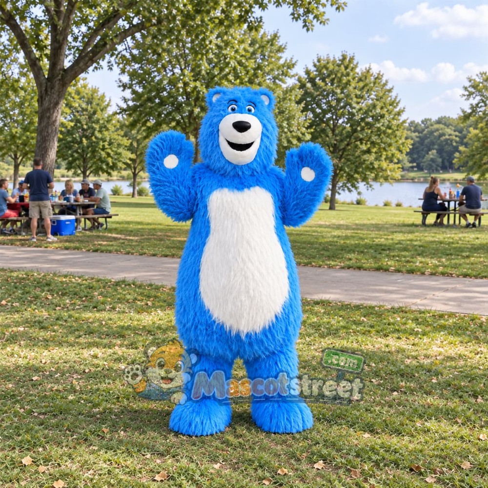 Blue Bear Mascot Costume Blue Bear Mascot Costume