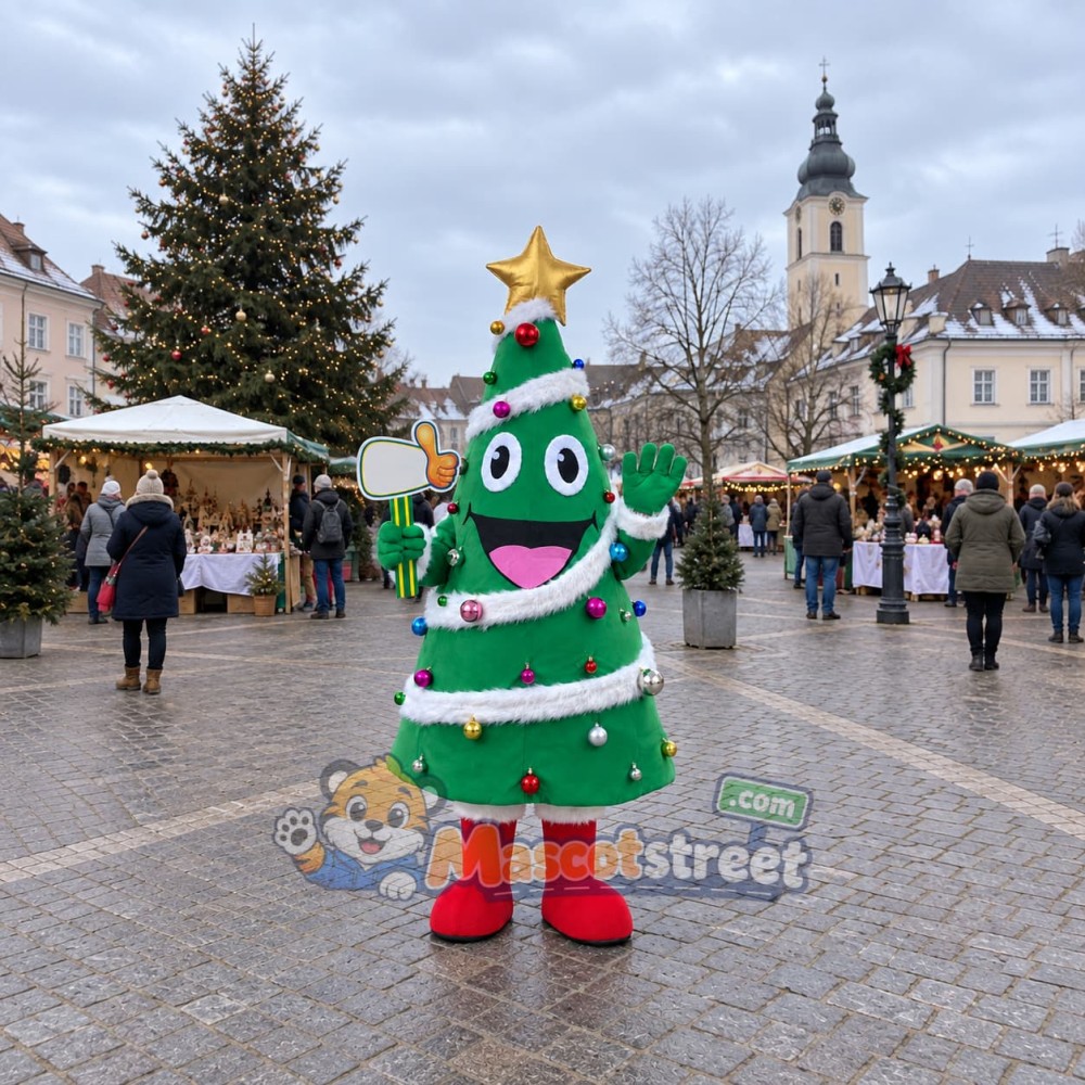 Christmas Tree Mascot Costume Christmas Tree Mascot Costume