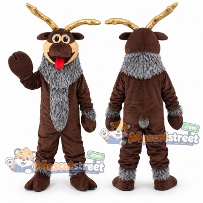 Brown Reindeer Mascot Costume Brown Reindeer Mascot Costume