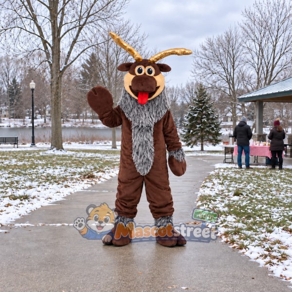 Brown Reindeer Mascot Costume