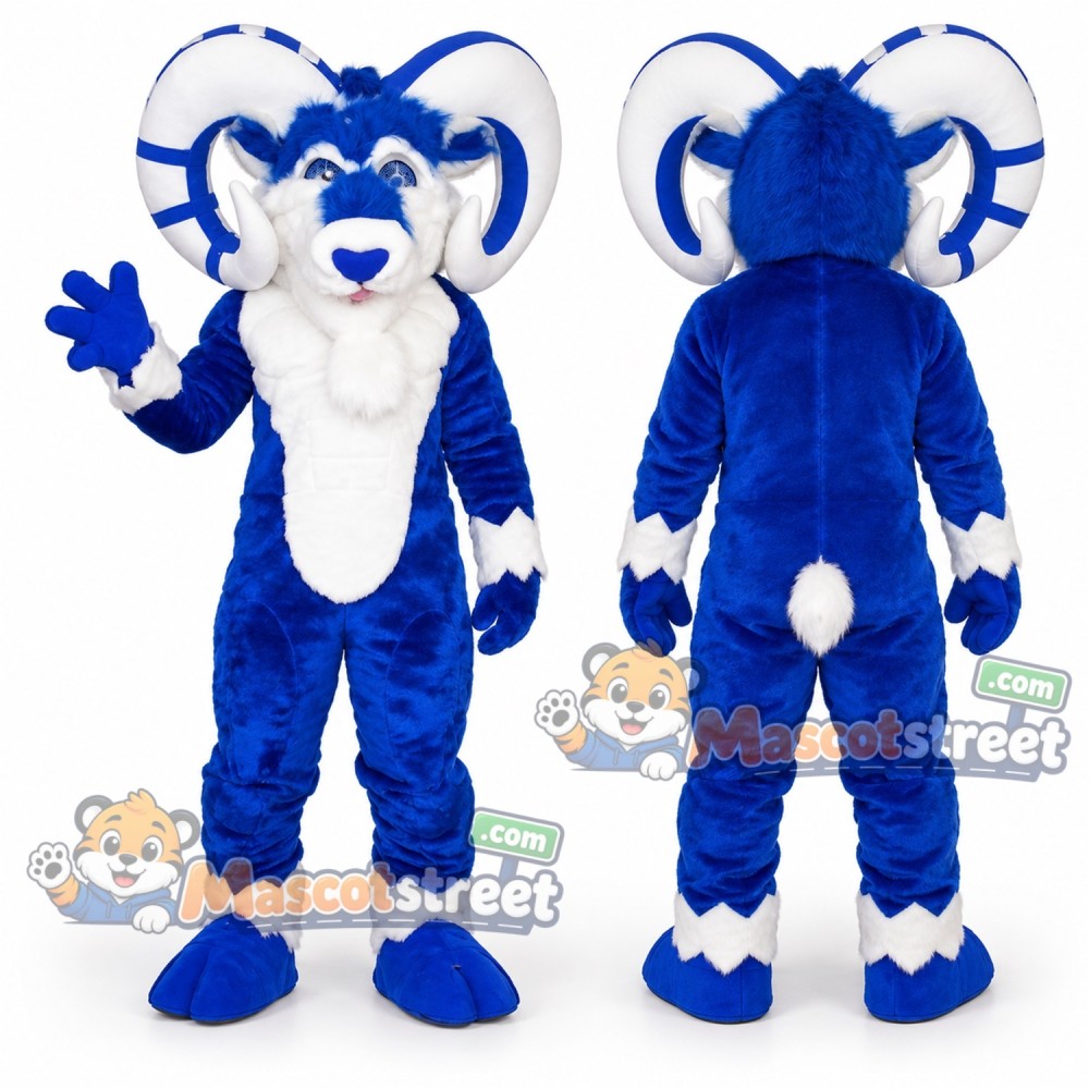 Blue Ram Mascot Costume Blue Ram Mascot Costume