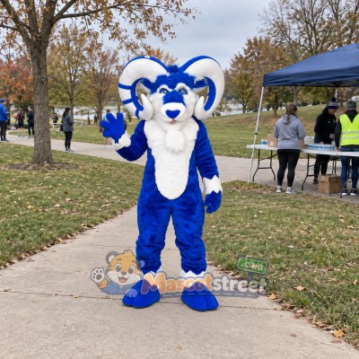 Blue Ram Mascot Costume Blue Ram Mascot Costume
