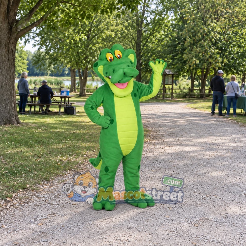 Green Alligator Mascot Costume