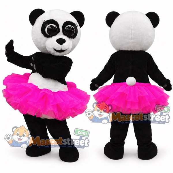 Panda Mascot Costume with Pink Tutu