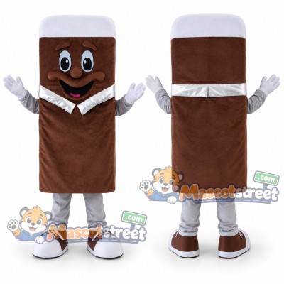Chocolate Ice Cream Bar Mascot Costume Chocolate Ice Cream Bar Mascot Costume