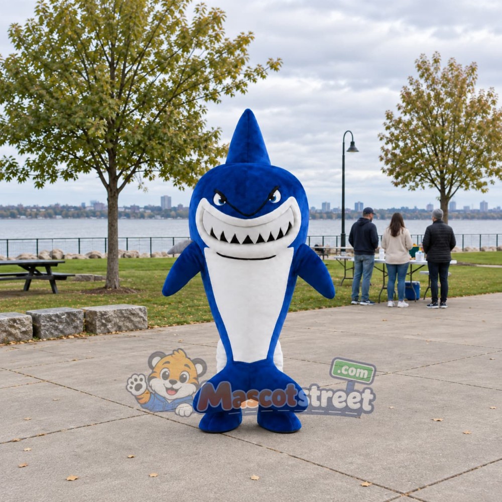 Blue Shark Mascot Costume