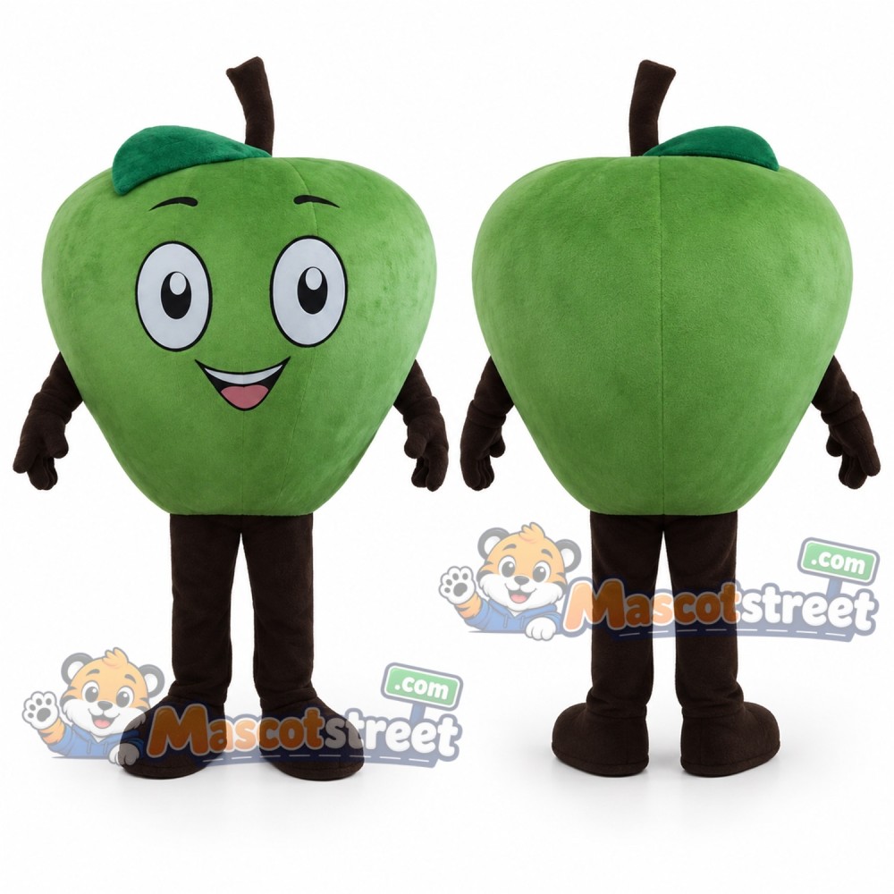 Green Apple Mascot Costume Green Apple Mascot Costume