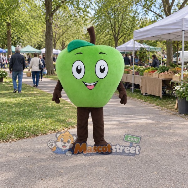 Green Apple Mascot Costume