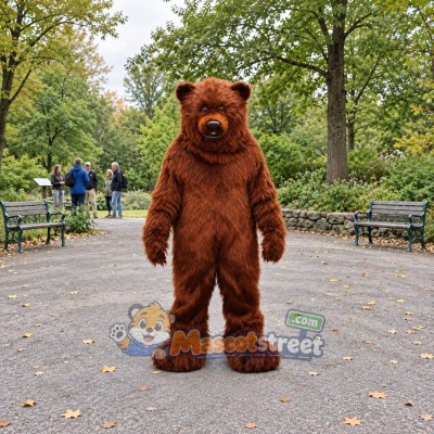 Brown Grizzly Bear Mascot Costume