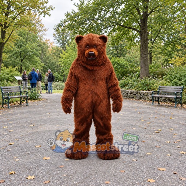 Brown Grizzly Bear Mascot Costume