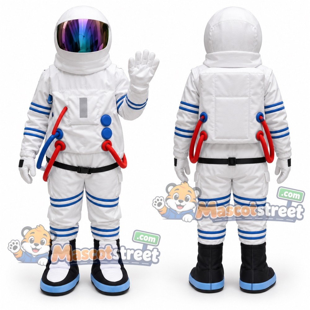 Astronaut Mascot Costume with White Space Suit Astronaut Mascot Costume with White Space Suit
