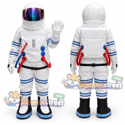 Astronaut Mascot Costume with White Space Suit Astronaut Mascot Costume with White Space Suit