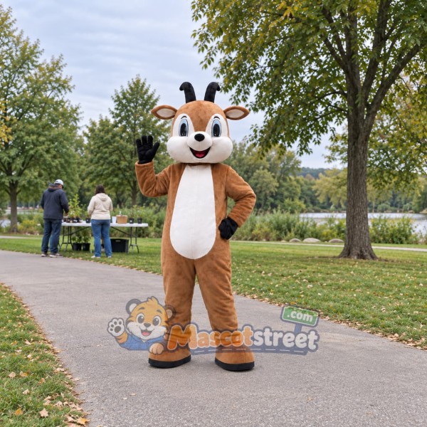 Brown Goat Mascot Costume