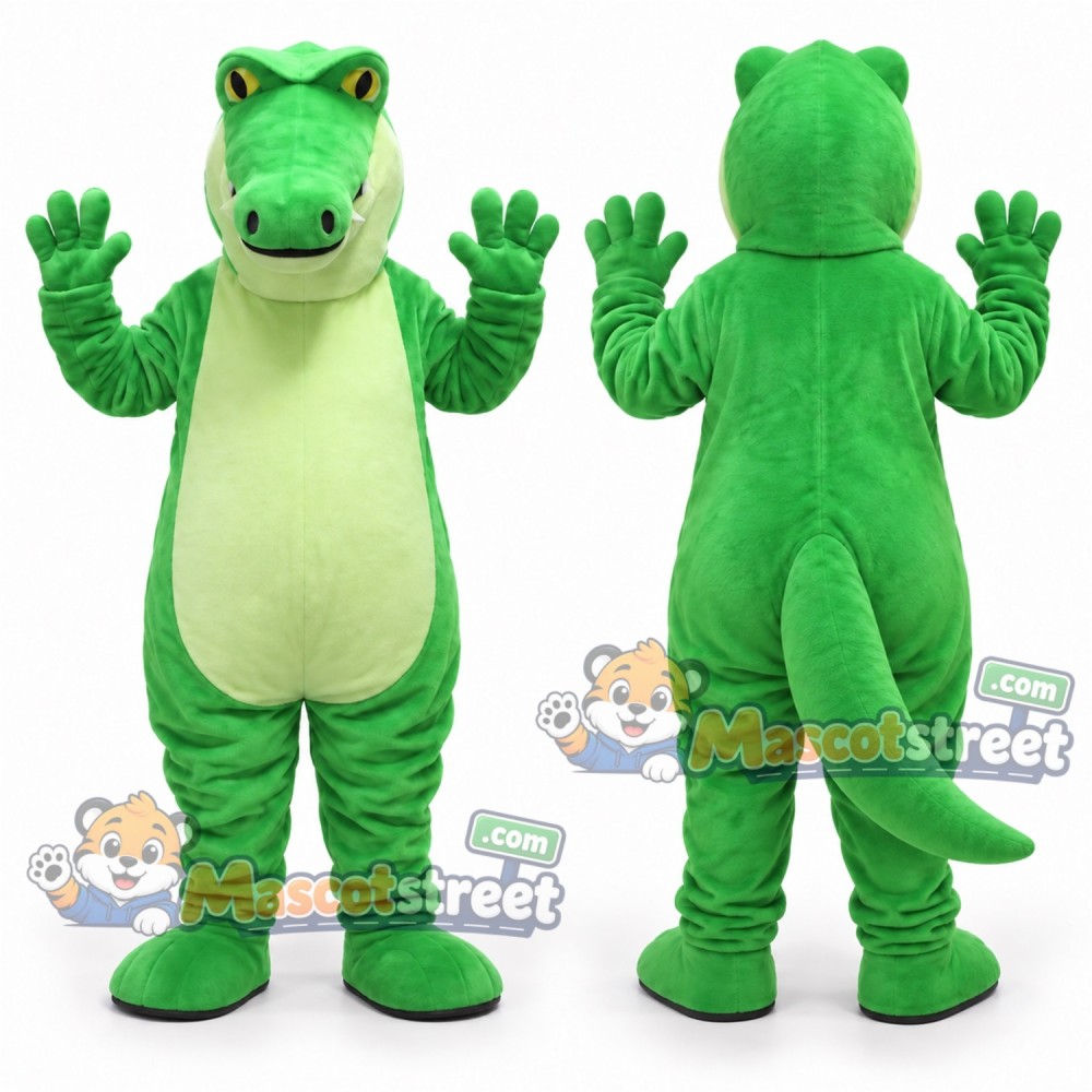Green Alligator Mascot Costume Green Alligator Mascot Costume