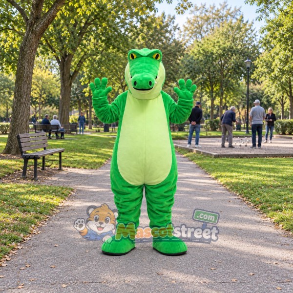 Green Alligator Mascot Costume Green Alligator Mascot Costume