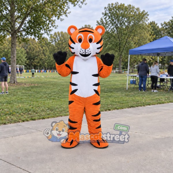Orange Tiger Mascot Costume Orange Tiger Mascot Costume