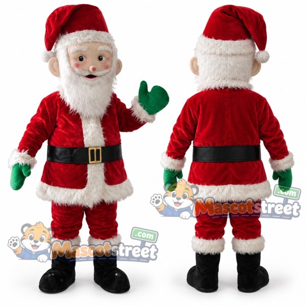 Santa Claus Mascot Costume with Red Suit and Red Hat