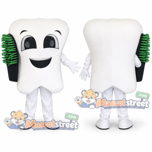 White Tooth Mascot Costume