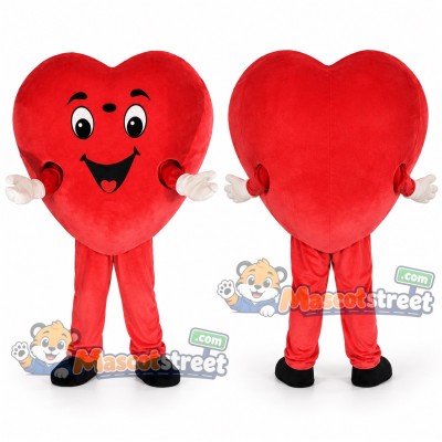 Red Heart Mascot Costume Red Heart Mascot Costume