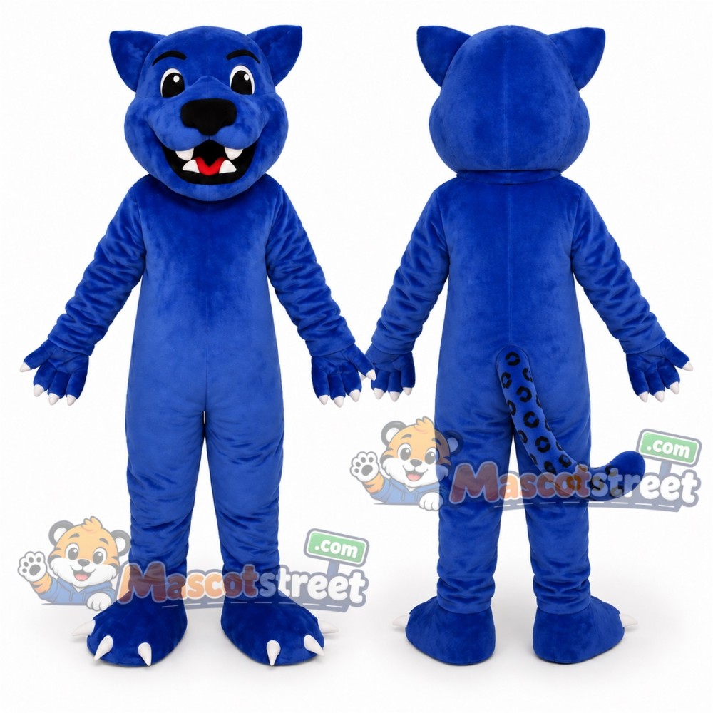Blue Panther Mascot Costume Blue Panther Mascot Costume