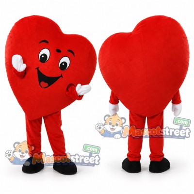 Red Heart Mascot Costume Red Heart Mascot Costume