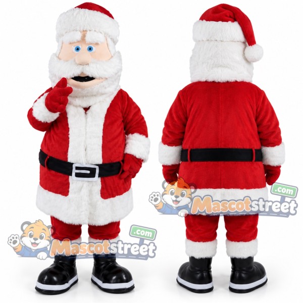 Santa Claus Mascot Costume with Red Suit and Red Hat