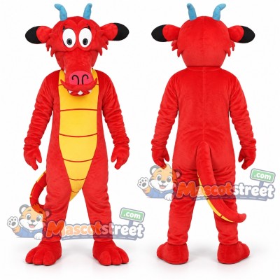 Red Dragon Mascot Costume