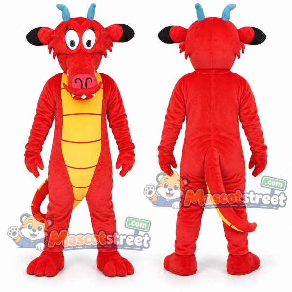 Red Dragon Mascot Costume