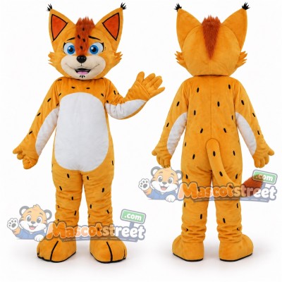Orange Spotted Cat Mascot Costume