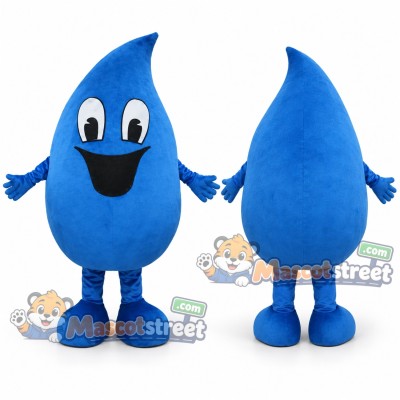 Blue Water Drop Mascot Costume Blue Water Drop Mascot Costume