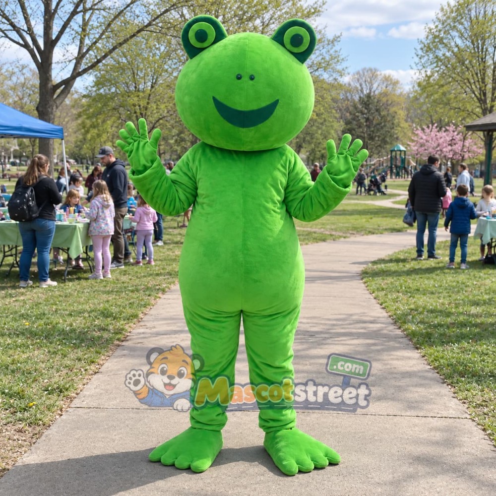 Green Frog Mascot Costume Green Frog Mascot Costume