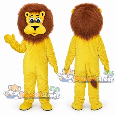 Yellow Lion Mascot Costume Yellow Lion Mascot Costume