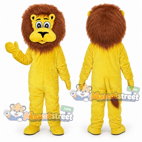 Yellow Lion Mascot Costume
