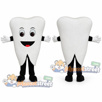 White Tooth Mascot Costume White Tooth Mascot Costume