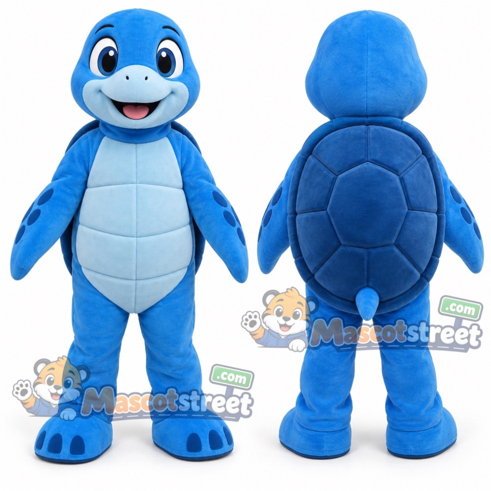 Blue Turtle Mascot Costume Blue Turtle Mascot Costume