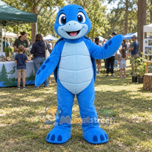 Blue Turtle Mascot Costume