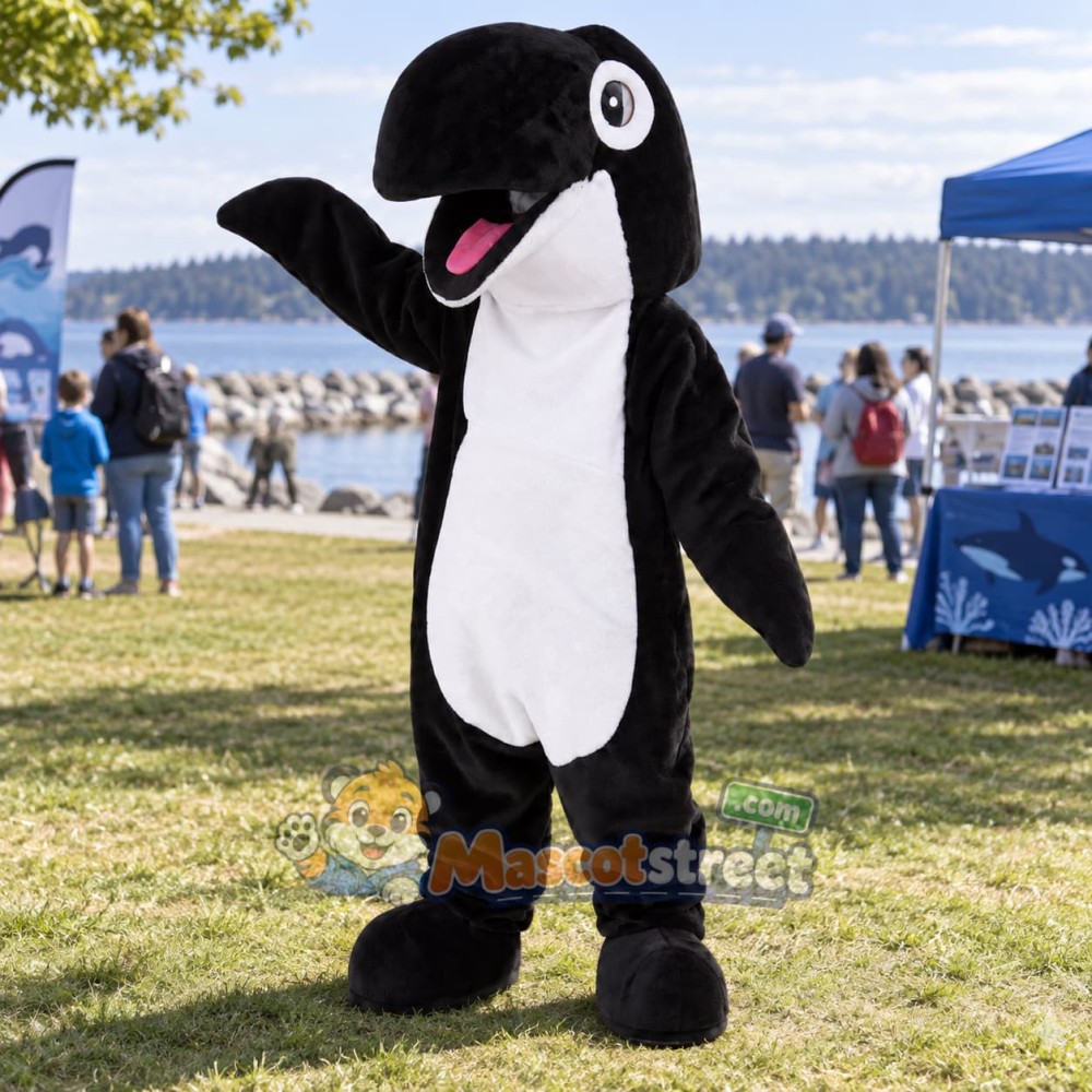 Orca Mascot Costume Orca Mascot Costume