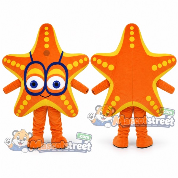 Orange Starfish Mascot Costume