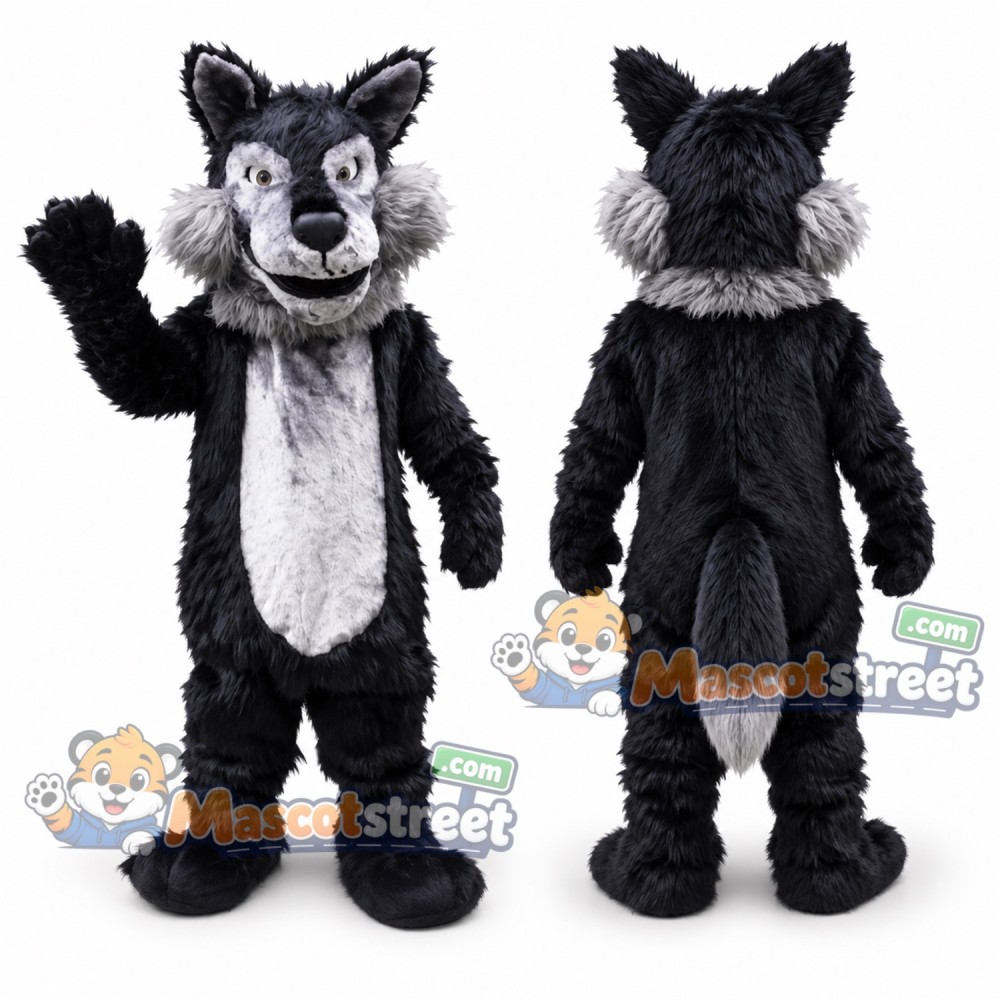 Black Wolf Mascot Costume