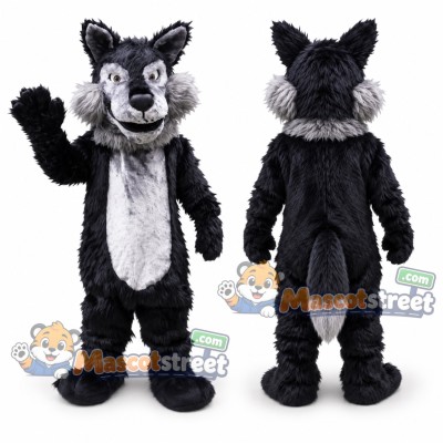 Black Wolf Mascot Costume