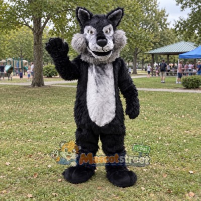 Black Wolf Mascot Costume