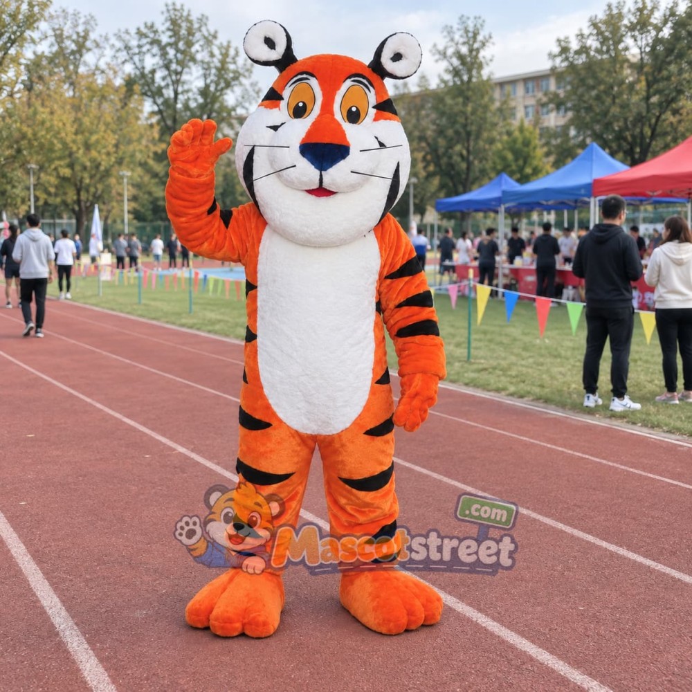 Orange Tiger Mascot Costume Orange Tiger Mascot Costume