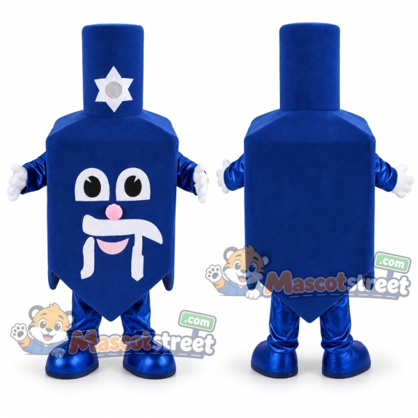 Blue Dreidel Mascot Costume