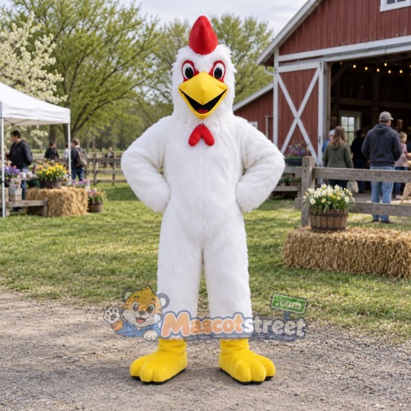 White Chicken Mascot Costume