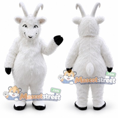 White Goat Mascot Costume White Goat Mascot Costume