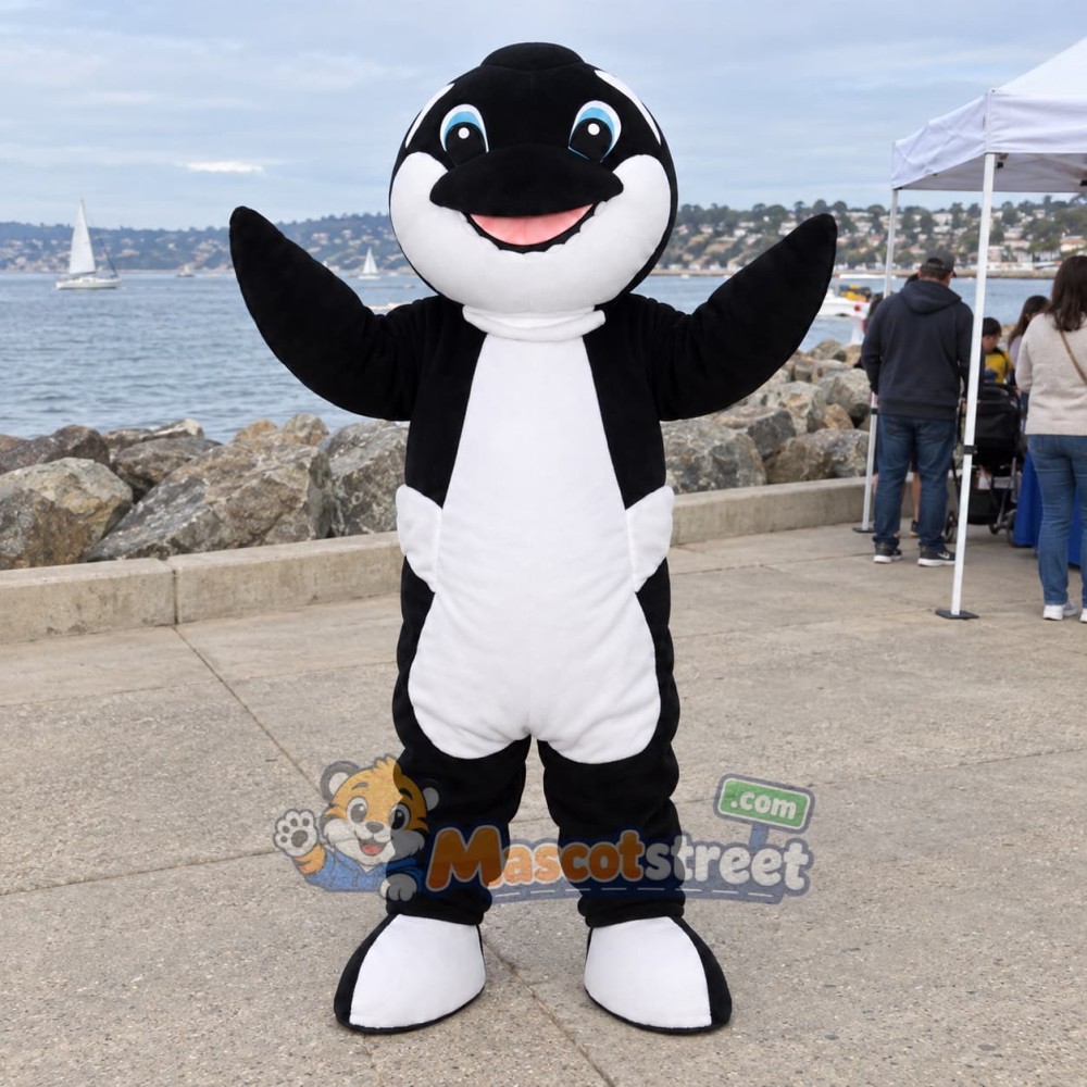 Orca Mascot Costume Orca Mascot Costume